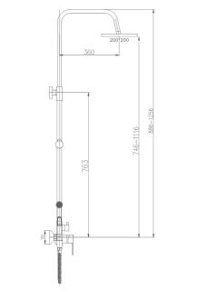 Душевая стойка Haiba HB2416 хром